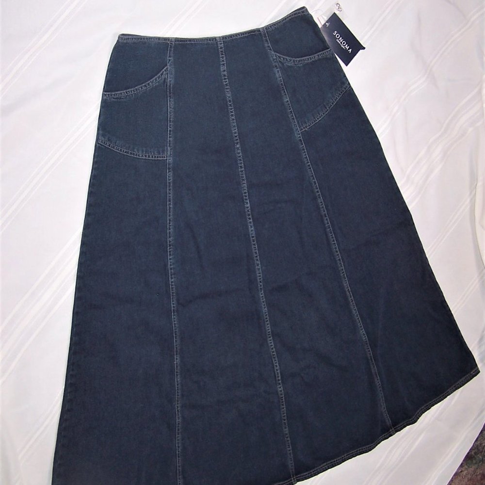Long Denim Skirt